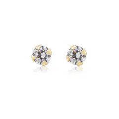JB JOYAS BARON - Aros de Oro 18kt Piedra Circon de 2,5mm