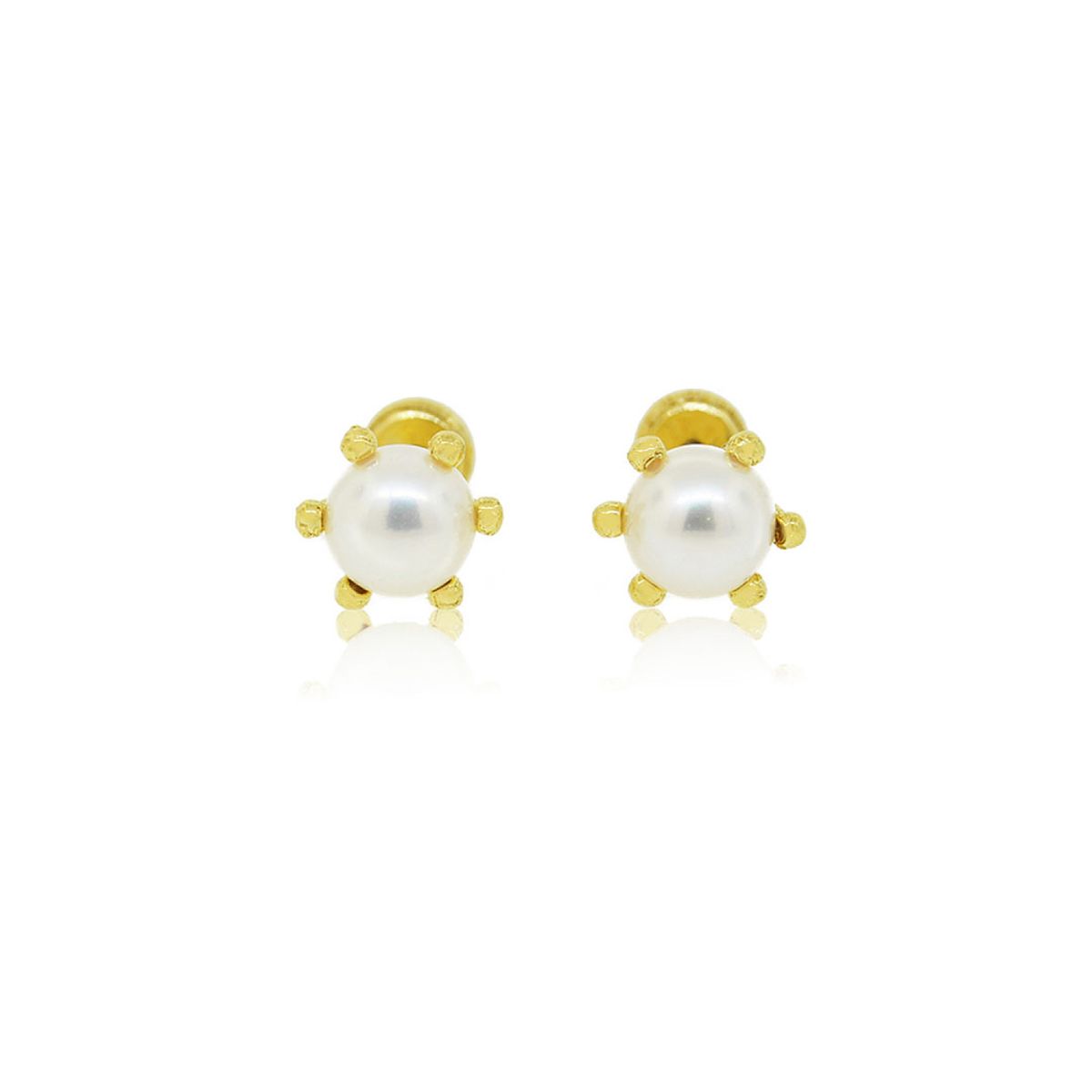 JB JOYAS BARON - Aros de Oro 18kt PC de 6 Grifas 5,0mm-5,5mm