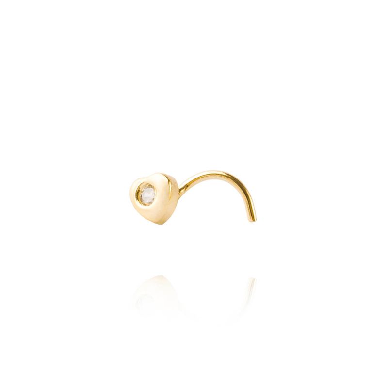 JB JOYAS BARON - Aro de Oro 18kt Corazón Piercing