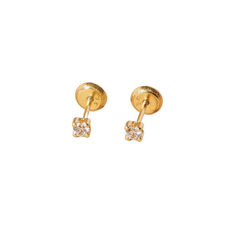 JB JOYAS BARON - Aros de Oro 18kt Rosa de Francia Piedra 2,5mm