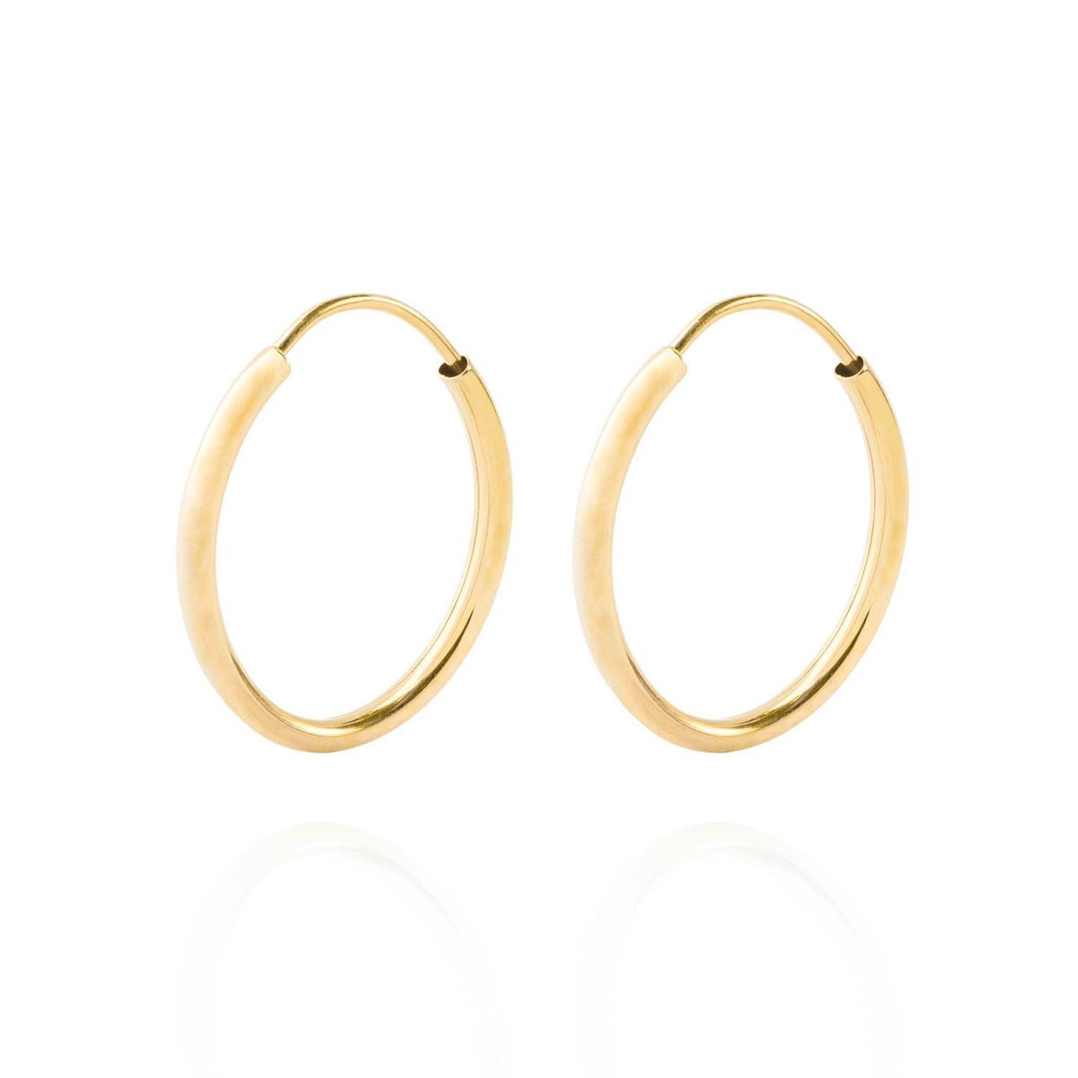 JB JOYAS BARON - Aros de Oro 18kt Aros Argollas Ovalada