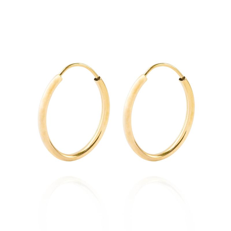 JB JOYAS BARON - Aros de Oro 18kt Aros Argollas Ovalada