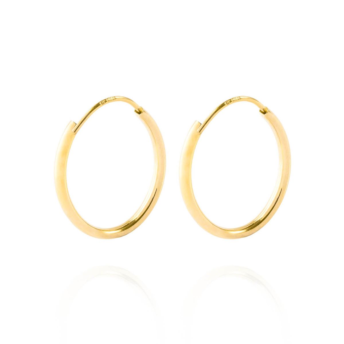 JB JOYAS BARON - Aros de Oro 18kt Aros Argollas Ovalada