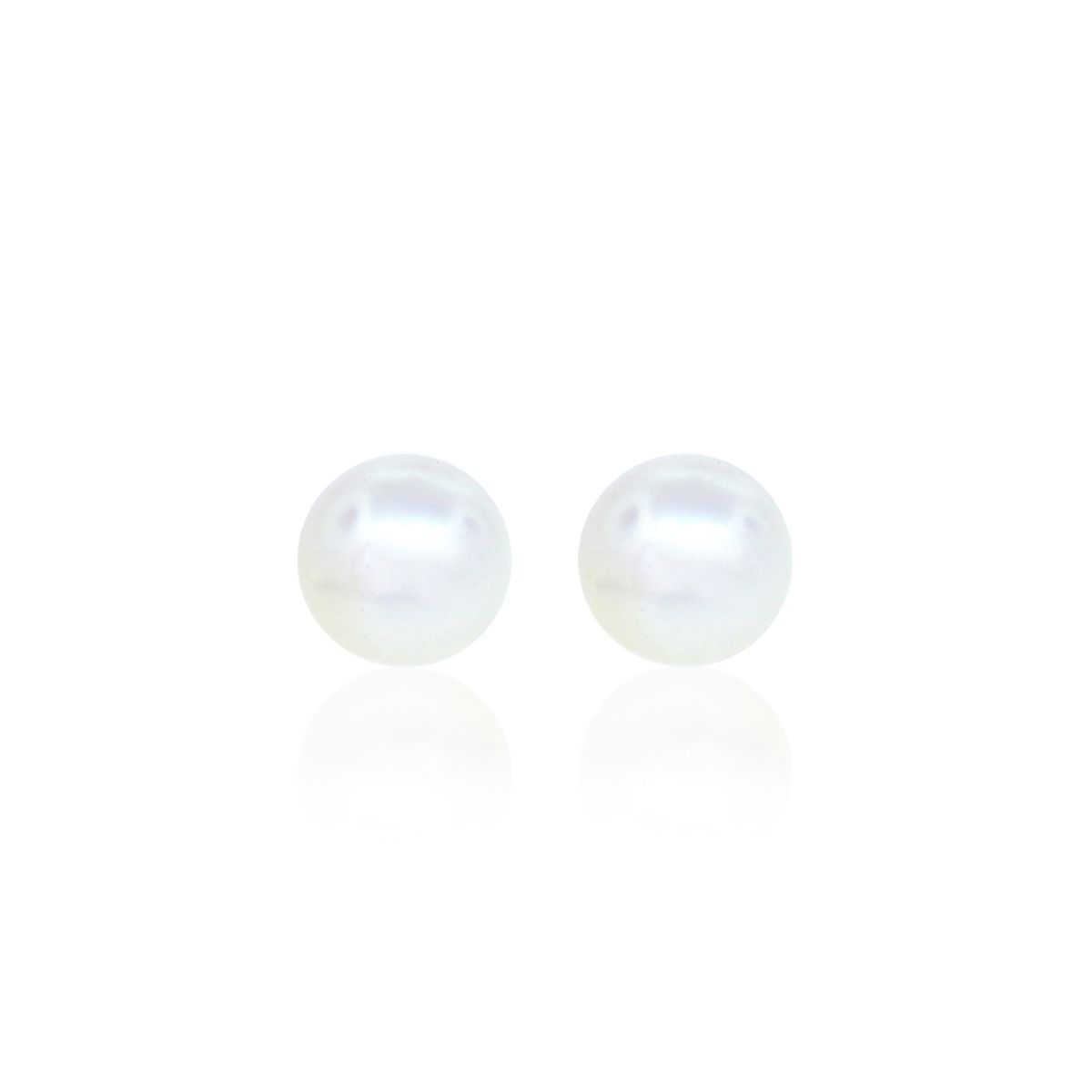 JB JOYAS BARON - Aros de Oro 18kt Aros con Perlas Cultivadas 3.0mm a 3.5mm