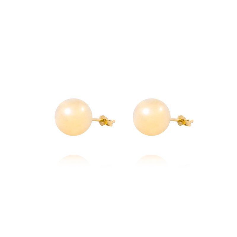 JB JOYAS BARON - Aros de Oro 18kt Bolita de 10mm