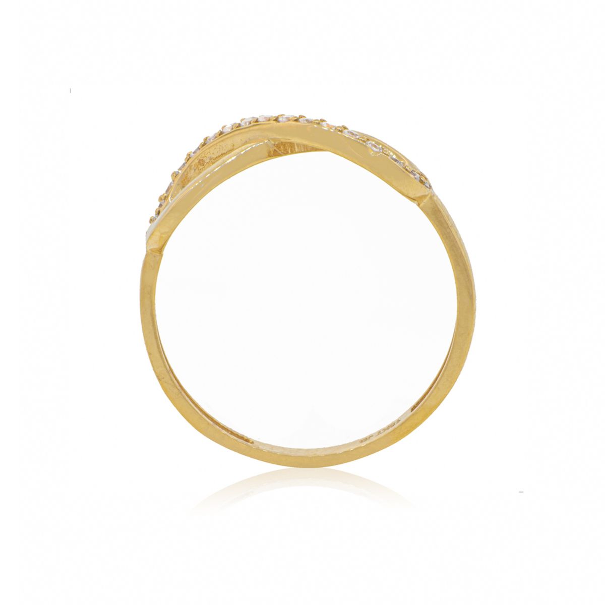 JB JOYAS BARON - Anillo de Oro 18kt Infinito con Circon