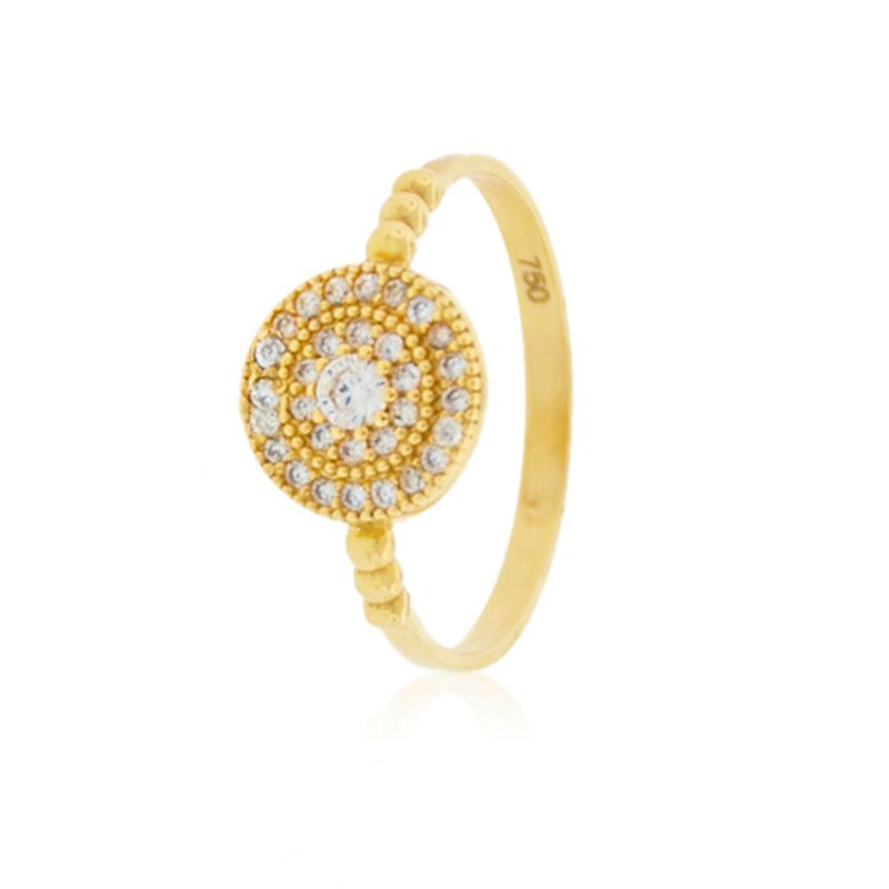 JB JOYAS BARON - Anillo de Oro 18kt Platillo Circones