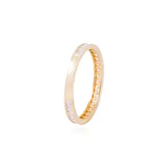 JB JOYAS BARON - Anillo Compromiso de Oro 18Kt Circón Riel Princess