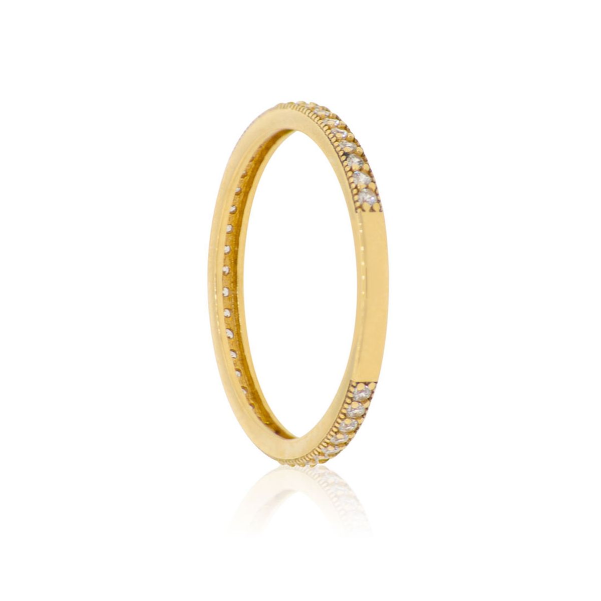 JB JOYAS BARON - Anillo Compromiso de Oro 18Kt Cintillo Sin Fin