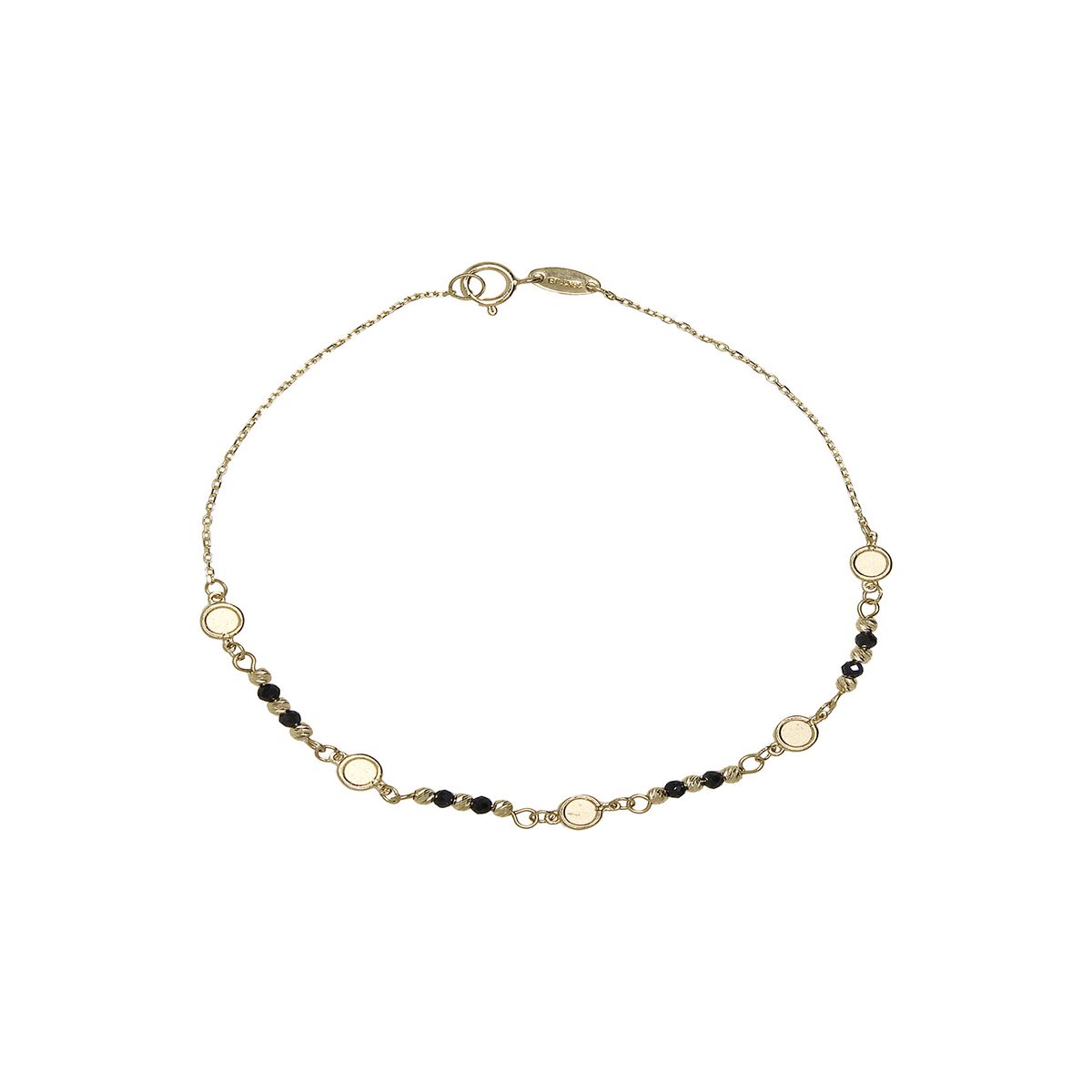 JB JOYAS BARON - Pulsera de Oro 18kt Bolitas Onix
