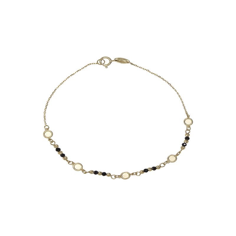 JB JOYAS BARON - Pulsera de Oro 18kt Bolitas Onix