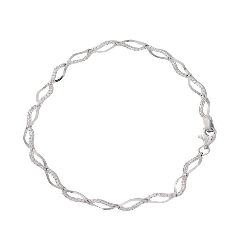 JB JOYAS BARON - Pulsera de Oro 18kt Ondas Circon