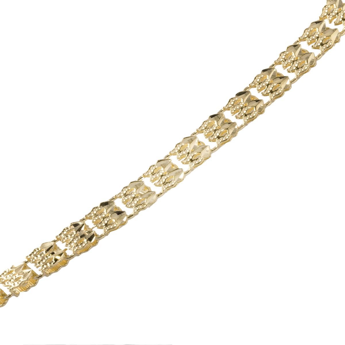 JB JOYAS BARON - Pulsera de Oro 18kt Corazones Unidos Bicelados