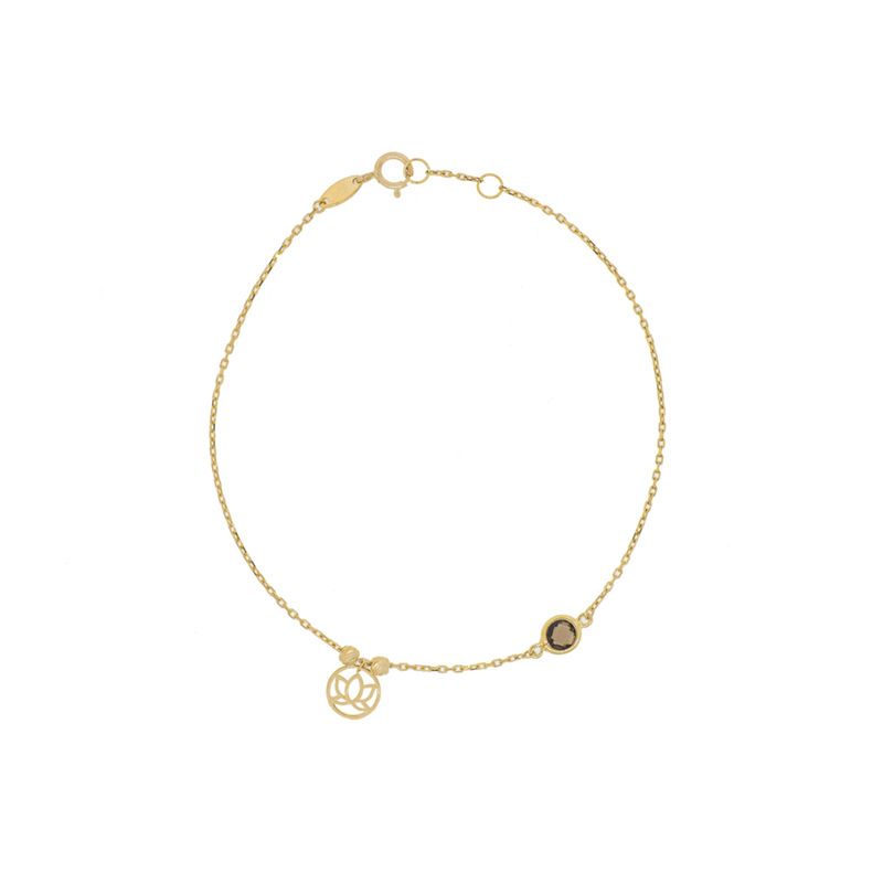 JB JOYAS BARON - Pulsera de Oro 18kt Flor de Topacio