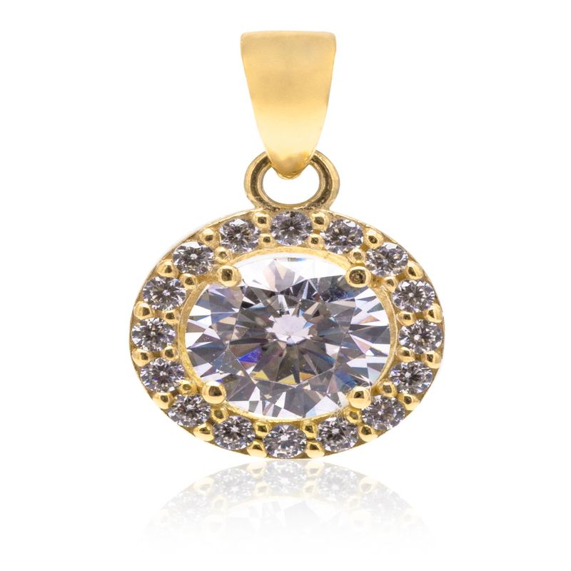 JB JOYAS BARON - Colgante de Oro 18kt Circulo Circon