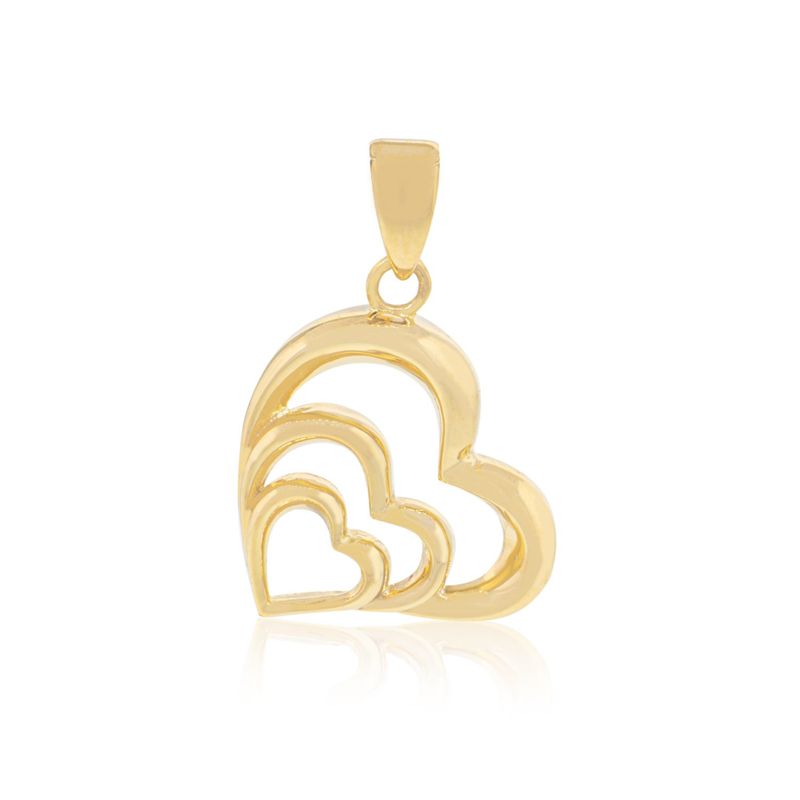 JB JOYAS BARON - Colgante de Oro 18kt Triple Corazon