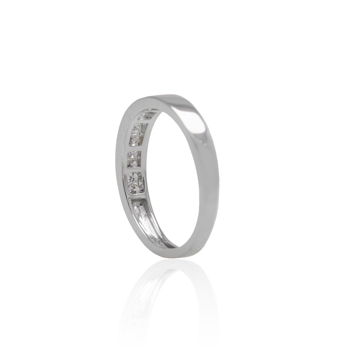 JB JOYAS BARON - Anillo Oro Blanco 18kt Diamantes 22Pts