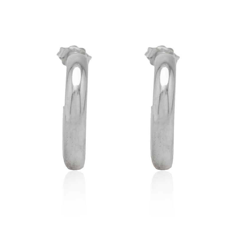 JB JOYAS BARON - Aros de Plata Esterlina 925 Argollas Gruesas