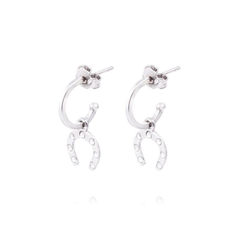 JB JOYAS BARON - Aros de Plata Esterlina 925 Argollas Herraduras