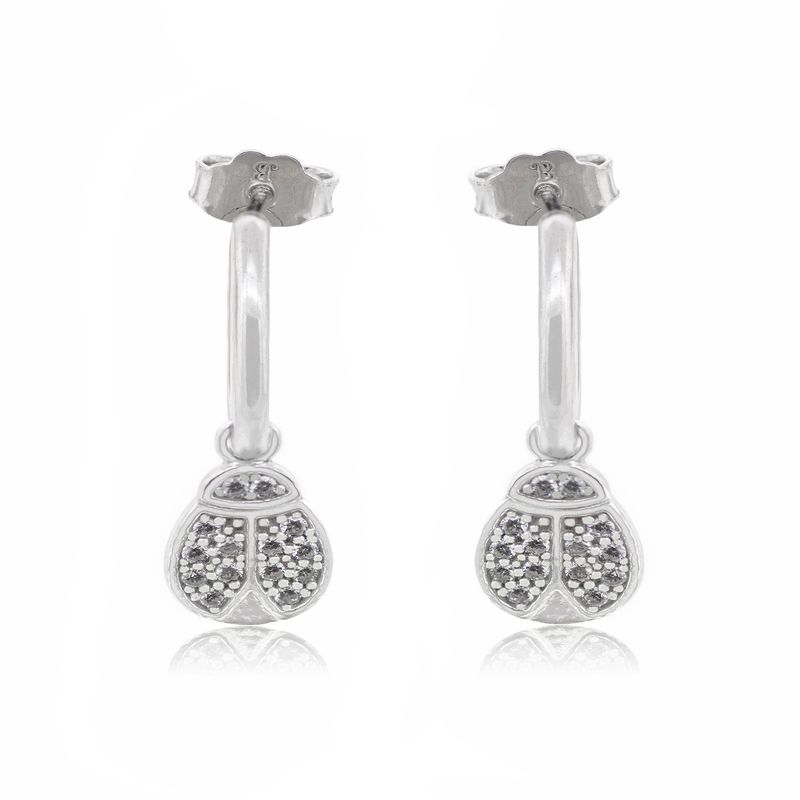 JB JOYAS BARON - Aros de Plata Esterlina 925 Chinita Circonita