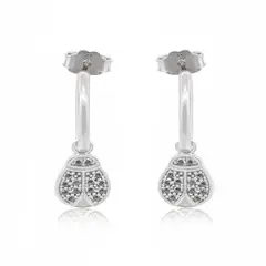 JB JOYAS BARON - Aros de Plata Esterlina 925 Chinita Circonita