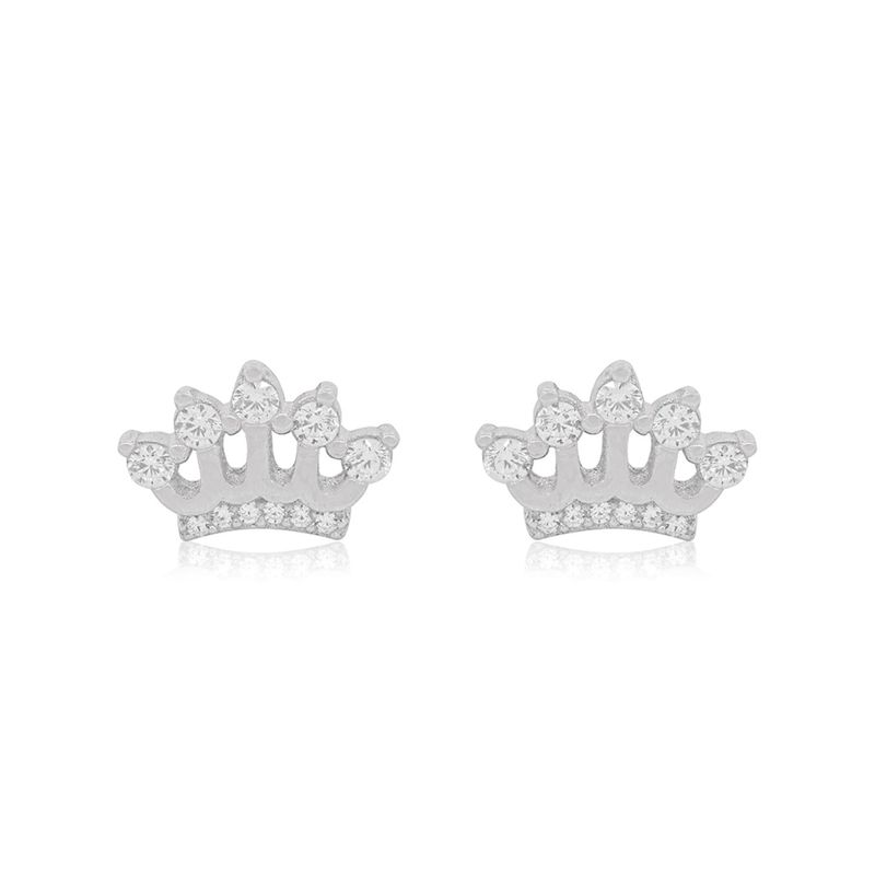 JB JOYAS BARON - Aros de Plata Esterlina 925 Corona Circones
