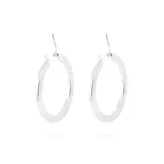 JB JOYAS BARON - Aros de Plata Esterlina 925 Argollas Planas