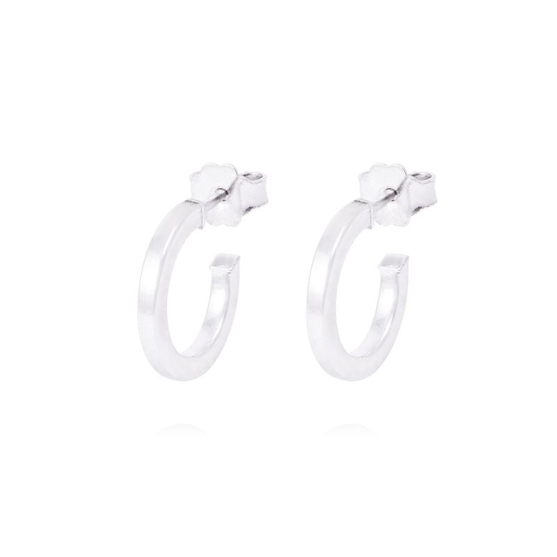 JB JOYAS BARON - Aros de Plata Esterlina 925 Argollas Tubo Planas
