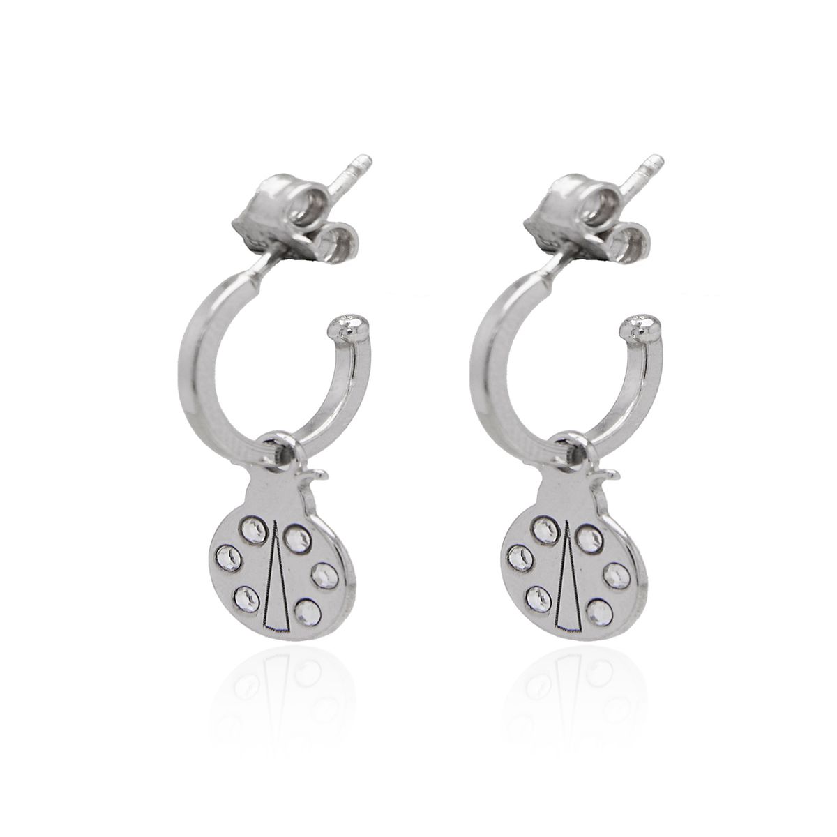 JB JOYAS BARON - Aros de Plata Esterlina 925 Argollas Figura Chinita