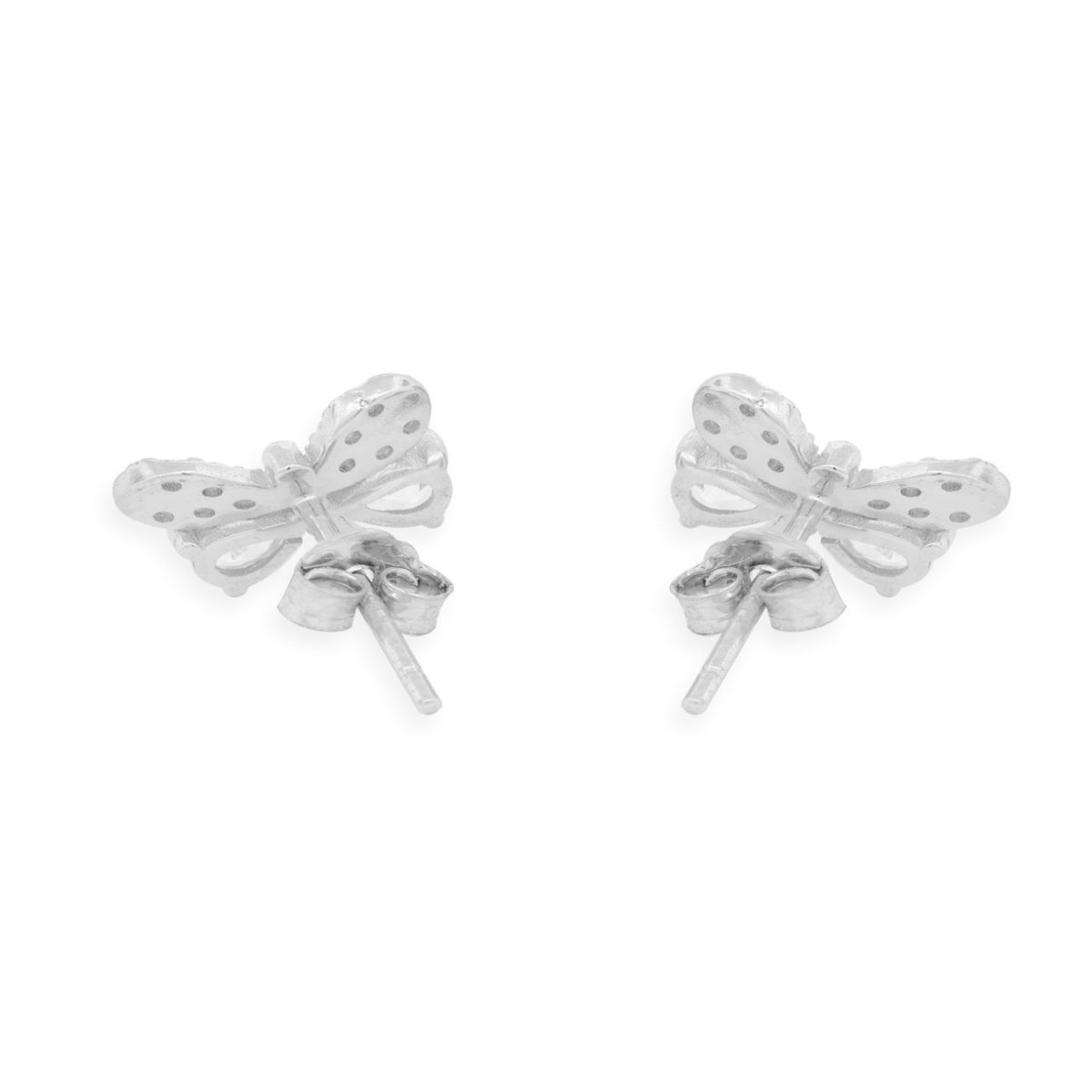 JB JOYAS BARON - Aros de Plata Esterlina 925 Mariposa Circon