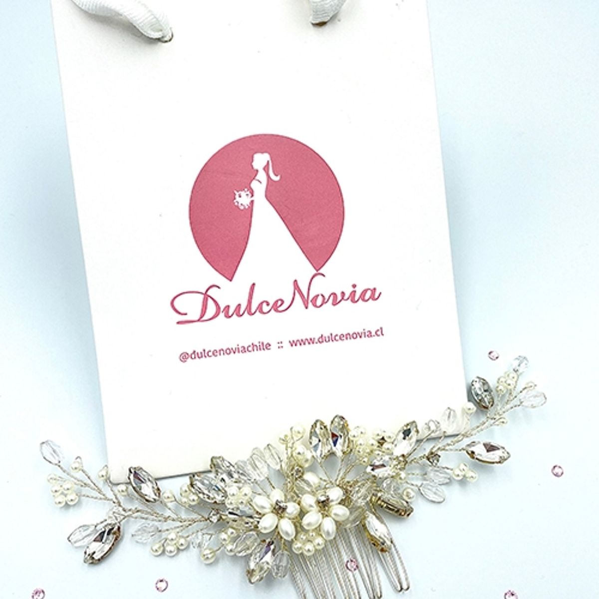 DULCENOVIA - Tocado de novia Peine para el cabello Gladiolo