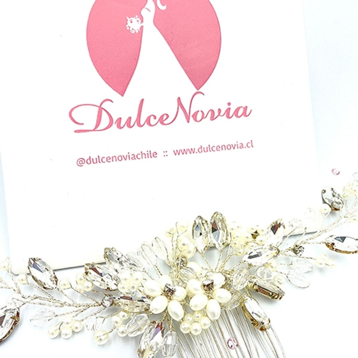 DULCENOVIA - Tocado de novia Peine para el cabello Gladiolo