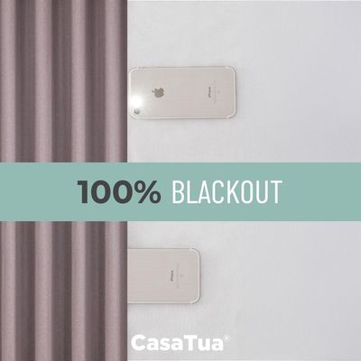 Imagen 2 del producto Cortina 100% Blackout Engomada Termica Set de 2 - Rosa