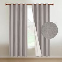 Cortina 100% Blackout Engomada Termica Set de 2 - Beige