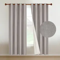 CASATUA - Cortina 100% Blackout Engomada Termica Set de 2 - Beige