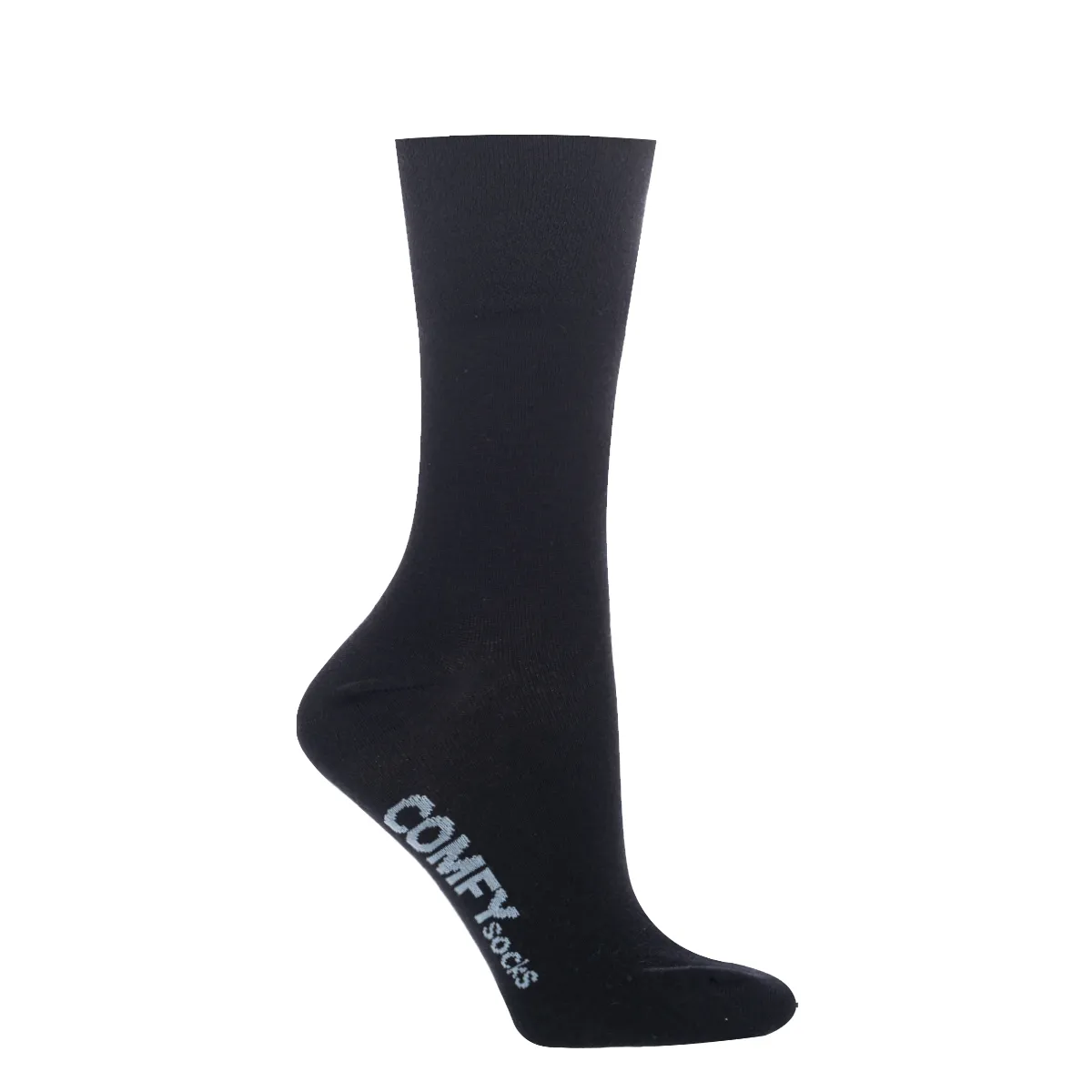 MONARCH - Calcetín Comfy Liso Bamboo Negro Monarch