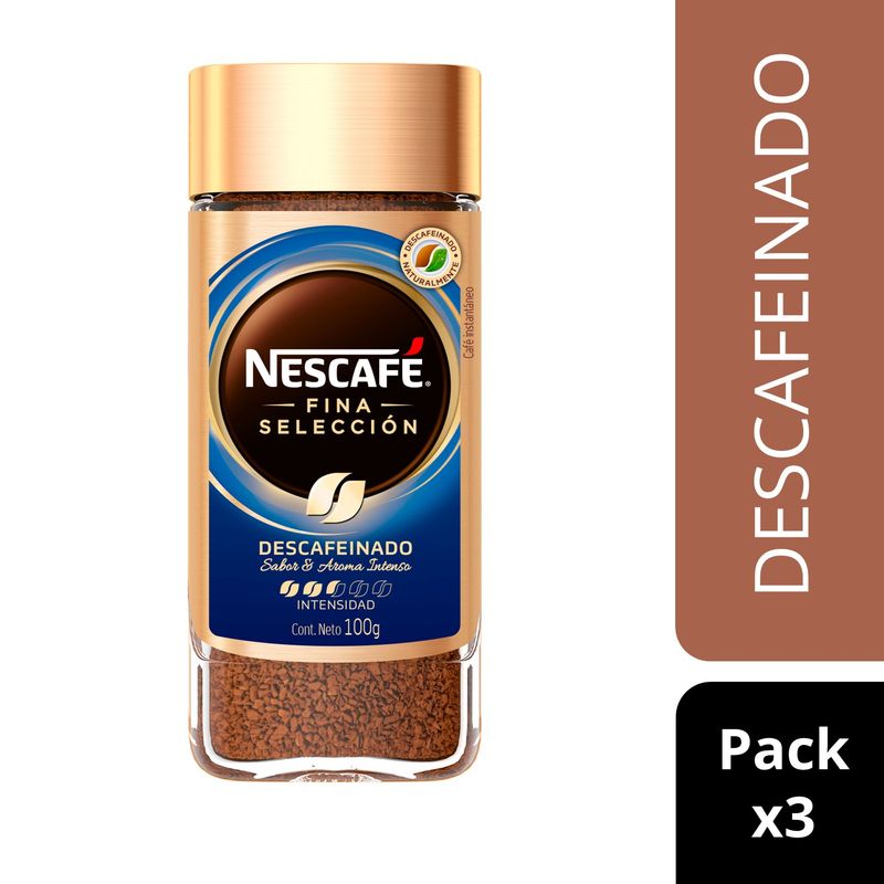 NESCAFE - Café NESCAFÉ® Fina Selección Decaf 100g Pack X3