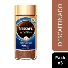 NESCAFE - Café NESCAFÉ® Fina Selección Decaf 100g Pack X3