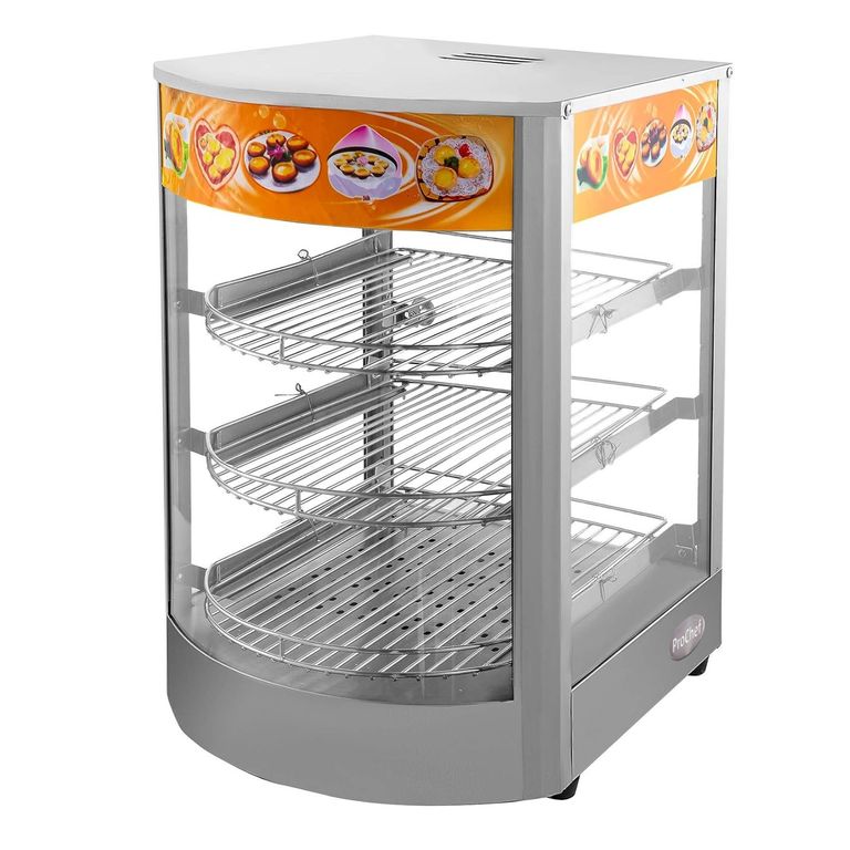 PROCHEF Vitrina de Calor Sobremesa 35 cm. Acero Inox. ET-LD-1P