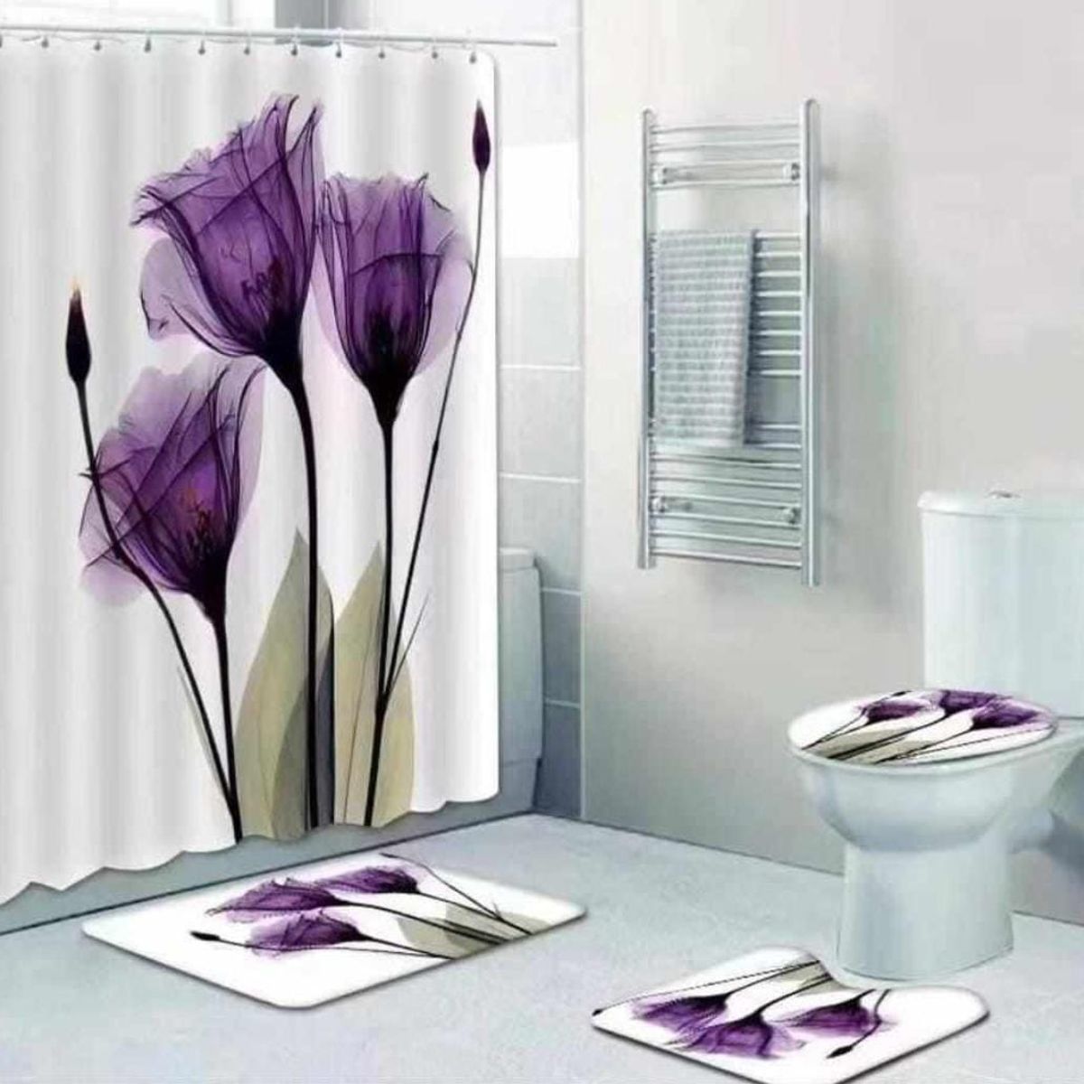 GENERICO - JUEGO DE SET DE BAÑO COMPLETO 4 PIEZAS