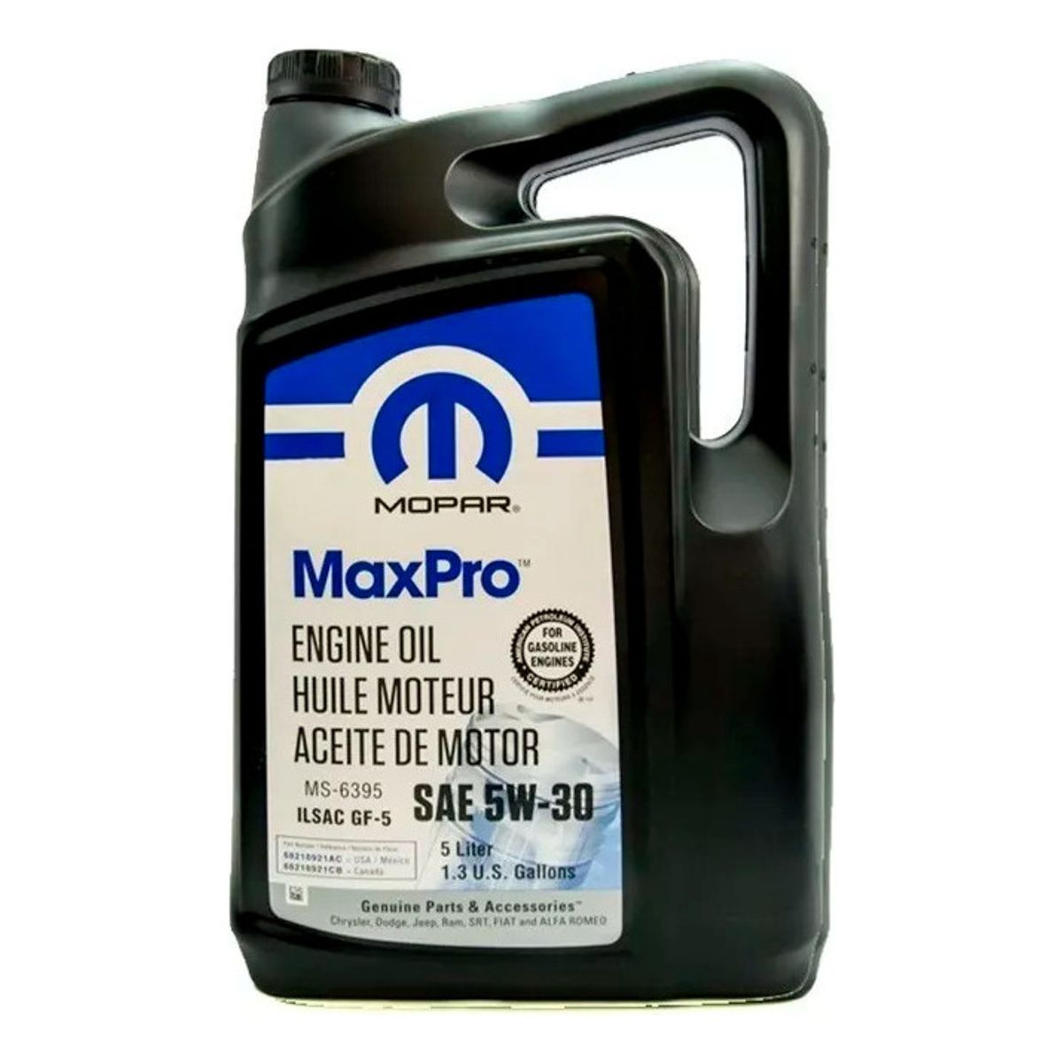 GENERICO - Aceite Motor 5w30 Mopar / Dodge / Jeep Bidon 5 Litros