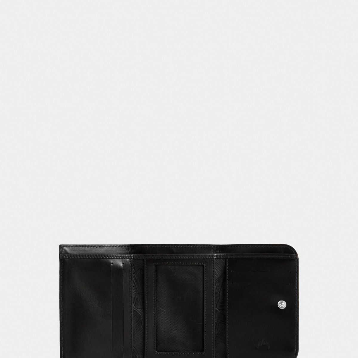 VELEZ - Vélez Billetera Colory Cuero Mujer Grabado Placa Negro