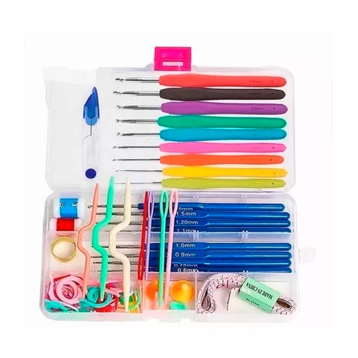 GENERICO - Crochet Set 60 Accesorios Para Tejer Uso Profesional