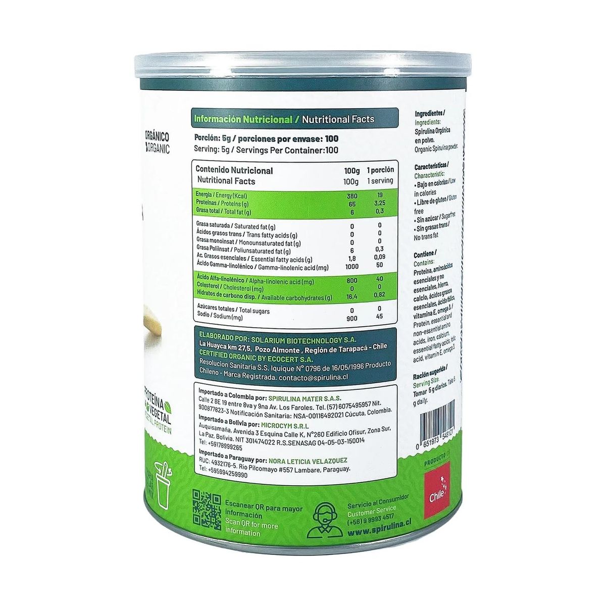 GENERICO - Spirulina Promoción Proteínas 2 X 500g..