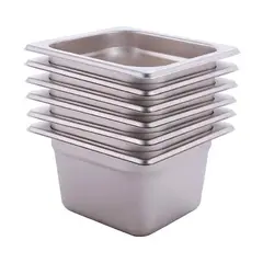 ECOBECK - Pack 6 Depositos Gastronómicos Rdg Gn 1/6 X 10 Cm