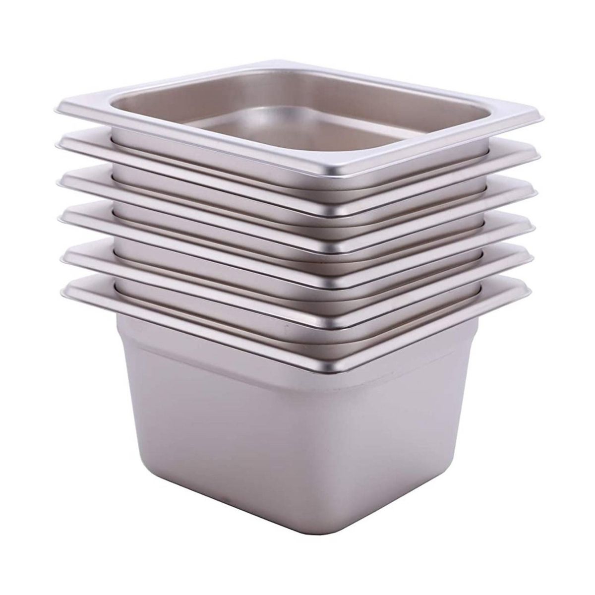 ECOBECK - Pack 6 Depositos Gastronómicos Rdg Gn 1/6 X 15 Cm