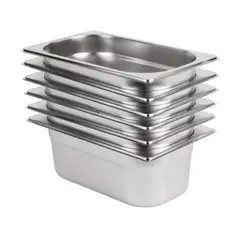 ECOBECK - Pack 6 Depositos Gastronómicos Rdg Gn 1/4 X 15 Cm
