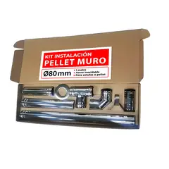 GENERICO - Kit Instalación Estufa A Pellet Inox Muro 80mm