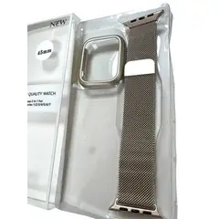 GENERICO - Correa Carcasa compatible con apple watch Gold 45mm