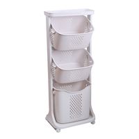 Organizador 3 repisas blanco con ruedas